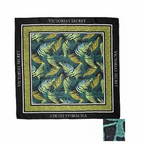 Victoria's Secret Green and Yellow Leaf Scarf New